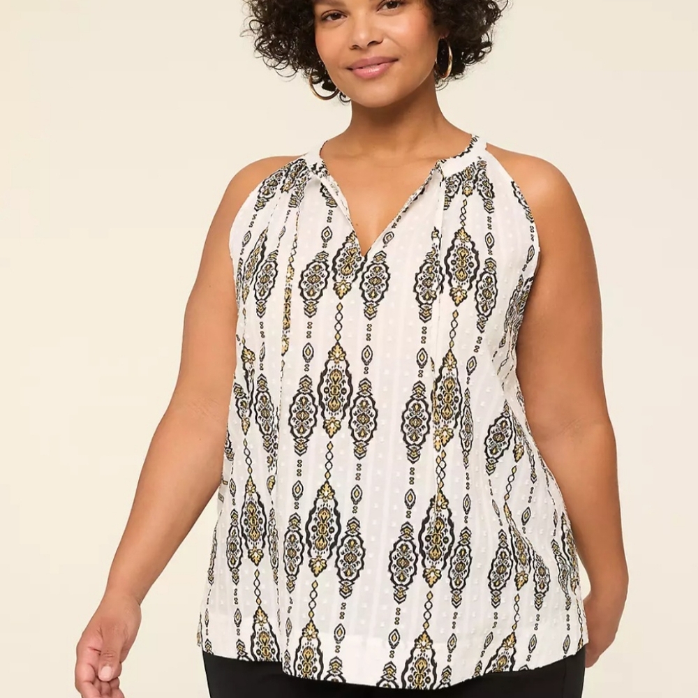 Lane Bryant Swing Split-Neck Halter Top Size 18 NWT